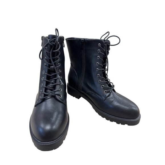torrid Other - Torrid Mens Black Mid-Calf Boots Size 10.5 Lace-Up & Zip Closure SKU 7040
